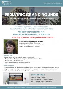 Virtual Pediatric Grand Rounds (CME): When Breath Becomes Air: Meaning and Compassion in Medicine @ Online only | Palo Alto | California | United States