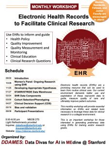 DDAMES Monthly Workshop: Electronic Health Records to Facilitate Clinical Research @ MSOB 275