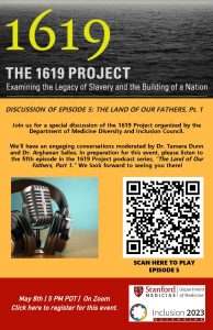 The 1619 Project Discussion @ Online only via Zoom